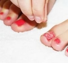 summer pedicure and manicure